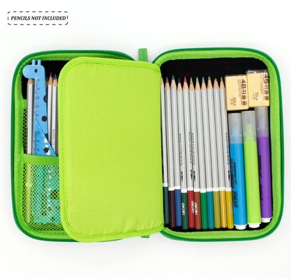 Leuchtstoff grünes EVA Stylish Pencil Case Big-Kapazitäts-Gewebe-Futter