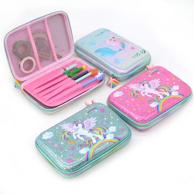Lederner EVA Pencil Box 600D harter Bleistift-Kasten Paillette PUs mit Reißverschluss