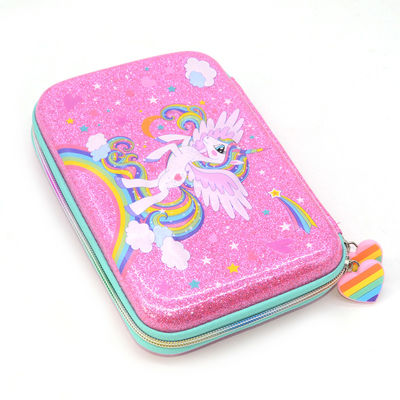 Lederner EVA Pencil Box 600D harter Bleistift-Kasten Paillette PUs mit Reißverschluss