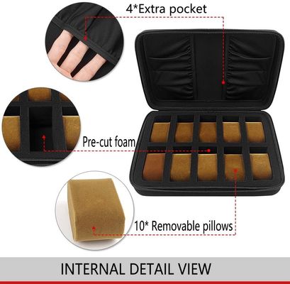 Handgemachte Spandex-EVA Watch Case Embossing Logo-Sammelbüchse