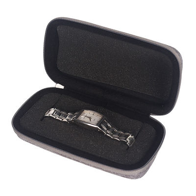 Tragbarer lederner Luxus-einzelner Reißverschluss EVA Watch Cases 14.5*8*6 cm
