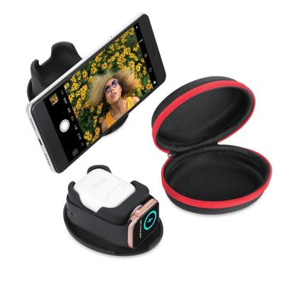 Tragbare PU lederne EVA Watch Case Crush Proof für Apple Airpods