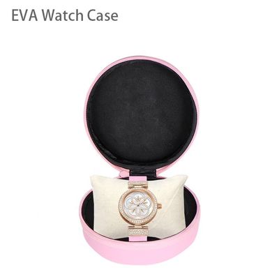 Rosa Spandex PU stark EVA Luxury Watch Travel Case für Mann-Frauen