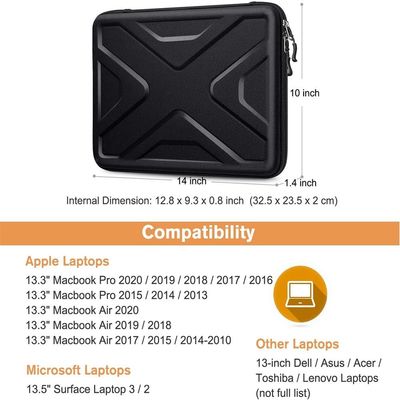 Hard Laptop Hülle Gehäuse 13 Zoll wasserdicht Stoßdicht Schutzanlage Laptop Computer Cover Tragetasche für 13,3&quot; MacBook