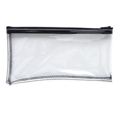 Durchsichtige PVC-Zipper-Taschen Wasserdichte Depottaschen kundenspezifische Größe verfügbar für Bankchecks Ausweiskarten und Schreibwarenlager