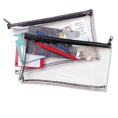 Durchsichtige PVC-Zipper-Taschen Wasserdichte Depottaschen kundenspezifische Größe verfügbar für Bankchecks Ausweiskarten und Schreibwarenlager