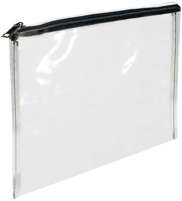 Recyclebarer Geld-Beutel des Reißverschluss-12x8.7inch transparentes PVC bauscht sich mit Reißverschluss
