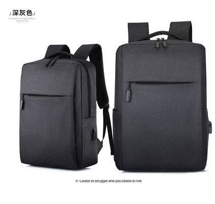 Zwei Reißverschluss-Taschen imprägniern Nylon-USB-Laptop-Rucksack