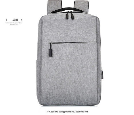 Zwei Reißverschluss-Taschen imprägniern Nylon-USB-Laptop-Rucksack