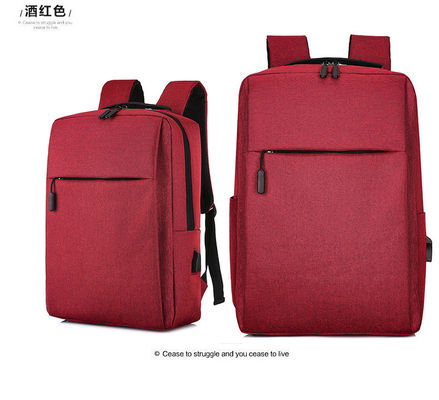 Zwei Reißverschluss-Taschen imprägniern Nylon-USB-Laptop-Rucksack