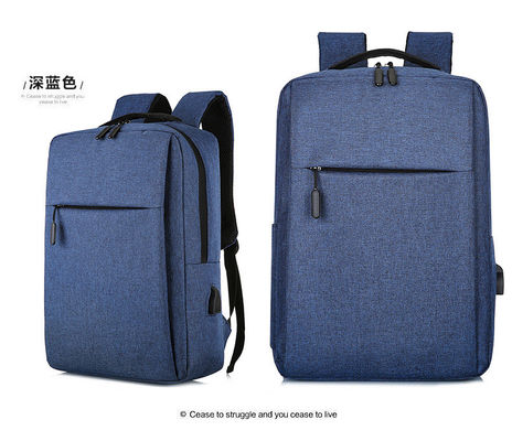 Zwei Reißverschluss-Taschen imprägniern Nylon-USB-Laptop-Rucksack