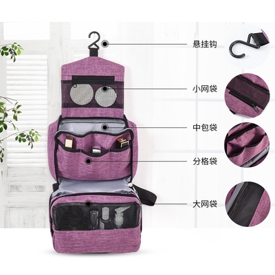 Polyester-Gewebe-Toilettenartikel-Wäsche-Taschen-Make-upspeicher der Reise-600D mit dem Zeichnen von 210D