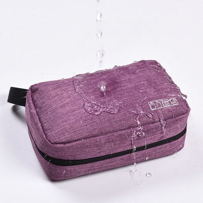 Polyester-Gewebe-Toilettenartikel-Wäsche-Taschen-Make-upspeicher der Reise-600D mit dem Zeichnen von 210D