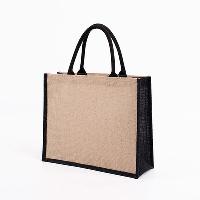 Laminierungs-Leinwand-Jutefaser-Einkaufslebensmittelgeschäft-Tote Bags-PET Beschichtung wiederverwendbar
