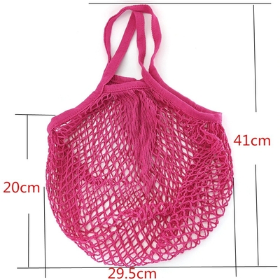 Trägt wiederverwendbare Einkaufstüte-waschbare Gemüsebaumwolle Mesh String Short Handle Früchte