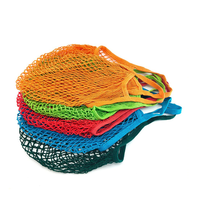 Trägt wiederverwendbare Einkaufstüte-waschbare Gemüsebaumwolle Mesh String Short Handle Früchte