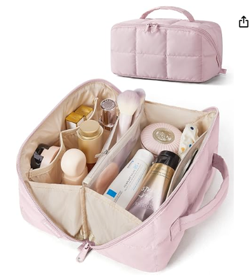 Travel Makeup Bag, Wide Open Toilettenorganiser 9,84 * 5,12 * 5,12
