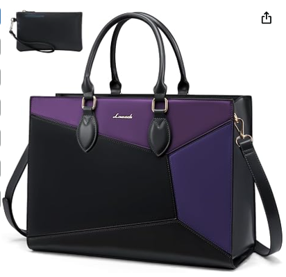 Laptop-Tasche für Frauen 15,6 Zoll, wasserdichte Laptops Tote-Taschen für Frauen, professionelle Arbeitstaschen für Frauen mit Taschenhalter, große Laptop-Tasche Computer-Tasche Büro Lehrer Kupplung Tasche