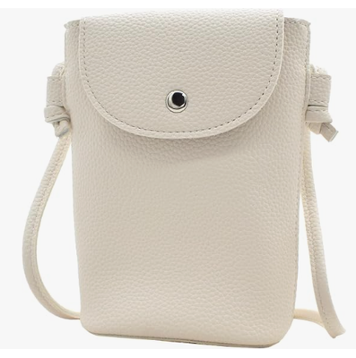Handytasche aus PU-Leder, kleine Umhängetasche mit verstellbarem Gurt, Umhängetasche für Handy, Konzerttasche, weiches PU-Leder, ordentliche Nähte, Druckknopfverschluss, Tasche für Handy, Schlüssel, Karten & Lippenstift